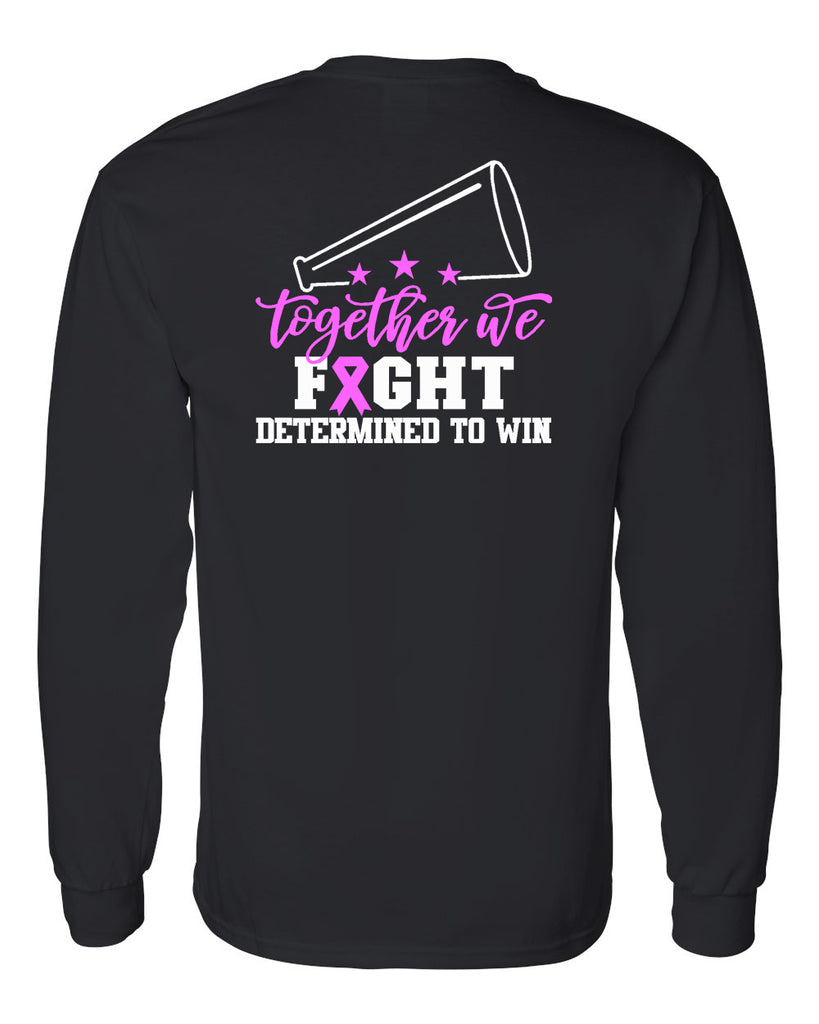 Wanaque Cheer Heavy Cotton Long Sleeve Tee w/ Together We Fight Design Front & Back.