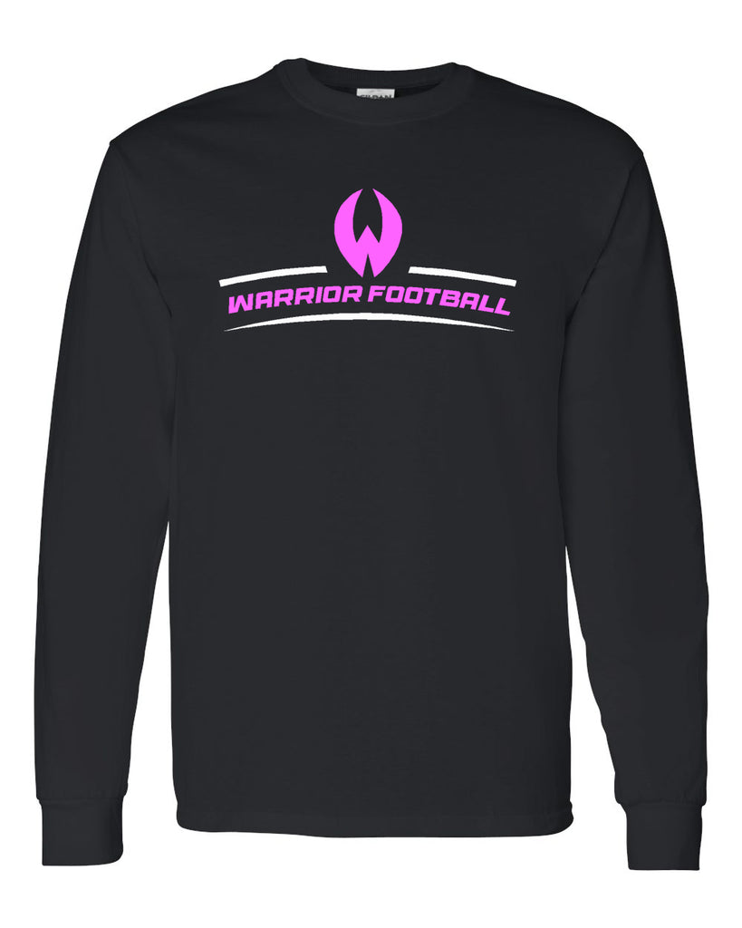 Wanaque Warriors Football Heavy Cotton Long Sleeve Tee w/ Together We Fight Design Front & Back.