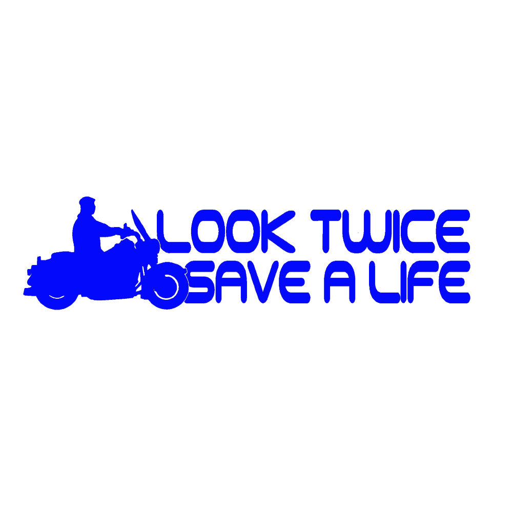 look twice save a life v1 single color transfer type decal