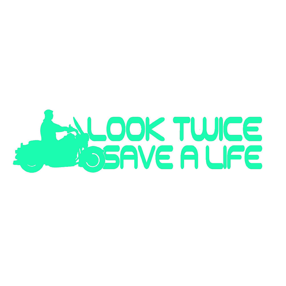look twice save a life v1 single color transfer type decal