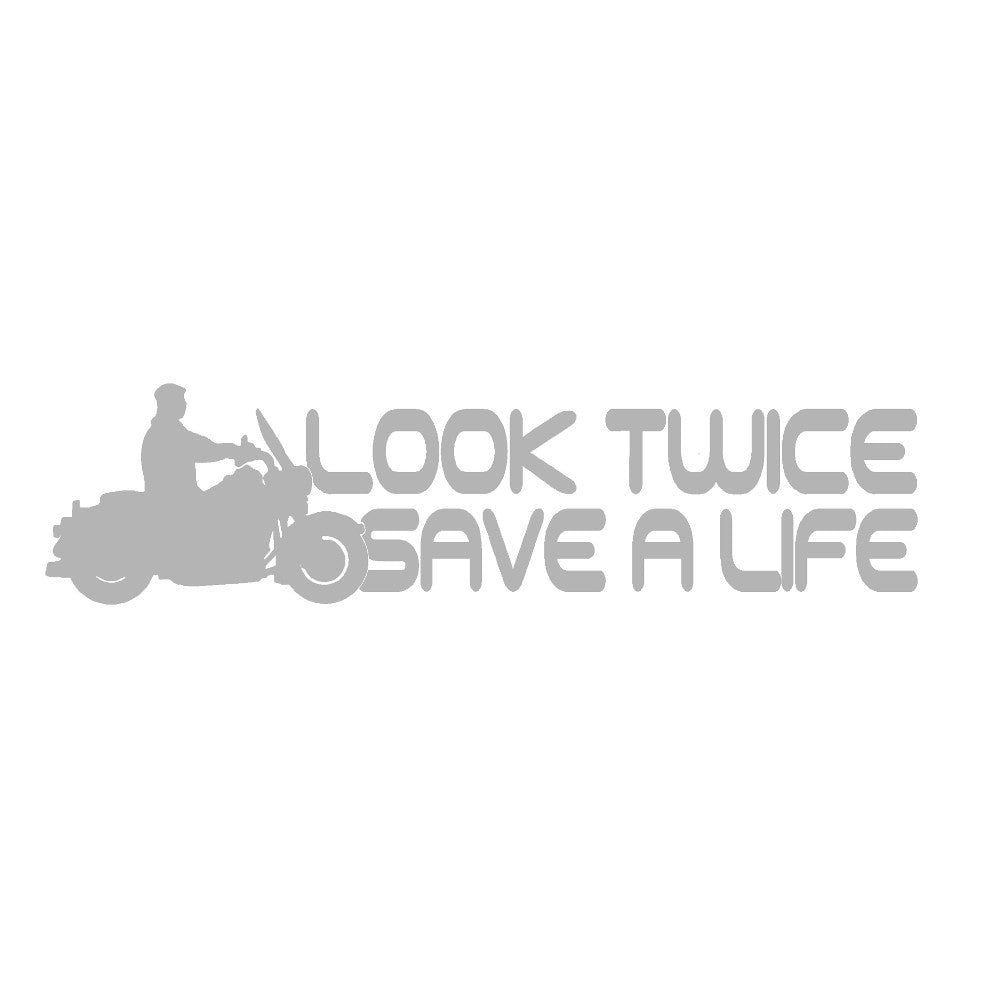 look twice save a life v1 single color transfer type decal