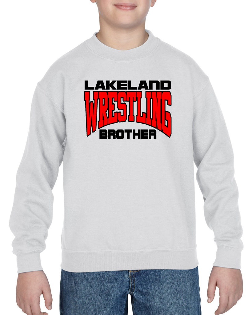 Lakeland Wrestling Heavy Blend Shirt w/ Lakeland Wrestling Brother logo on Front.