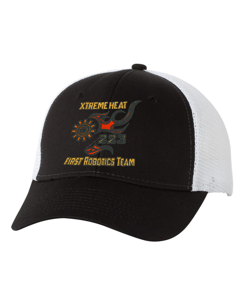 Lakeland Robotics Black & White Mesh-Back Trucker Cap - VC400 w/ Logo Embroidered on Front Left Chest
