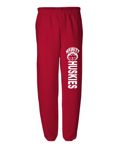 Hewitt Huskies Red JA Cosmic Fleece Hooded Sweatshirt - 8613 w/ Logo Design 1 on Front