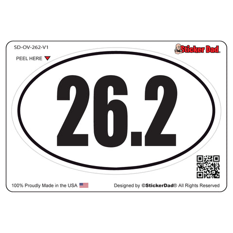 13.1 Half Marathon Runner V1 Oval Full Color Printed Vinyl Decal Window Sticker