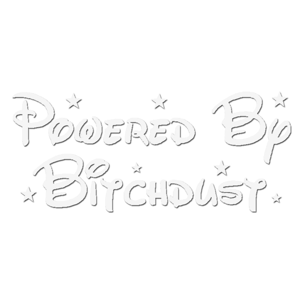 powered by bitchdust v1 single color transfer type decal