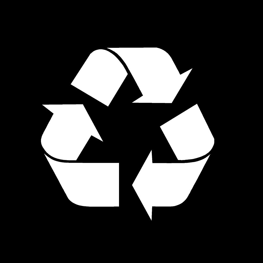 recycle symbol v1 single color transfer type decal