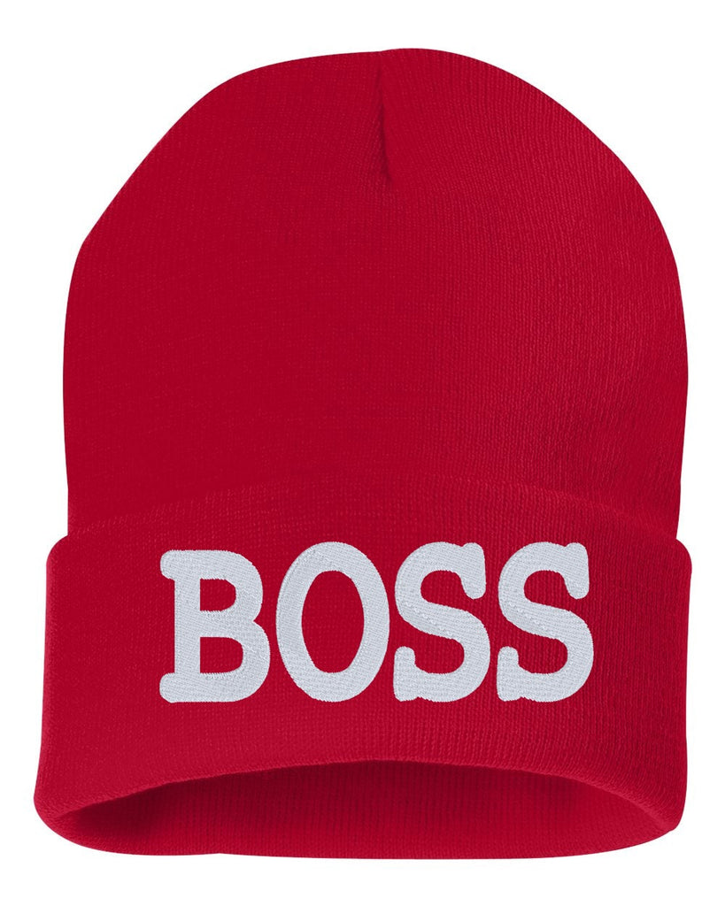 ski hair don't care embroidered cuffed beanie hat