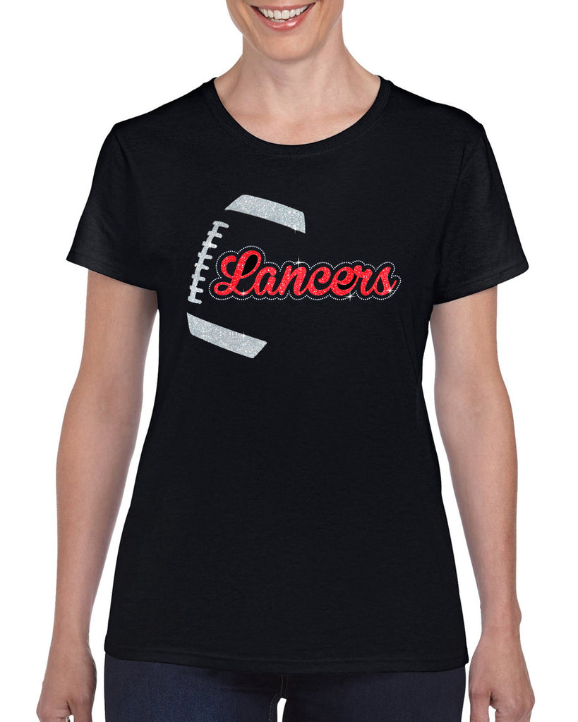 Lakeland Lancers Football Shadow Ball Glitter/Spangle Bling Design