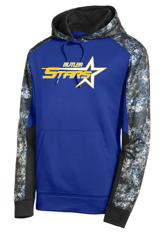 Butler Stars Gray Attain Wicking Set-In Sleeve Tee w/ Large Front 2 Color Design