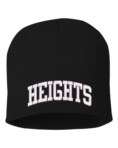 Heights Sport Gray Short Sleeve Tee w/ Heights Pride Design in Red on Front.