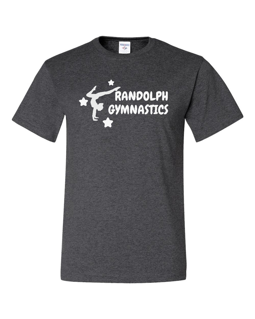 Randolph Gymnastics Short Sleeve Tee w/ Logo Design V1 on Front