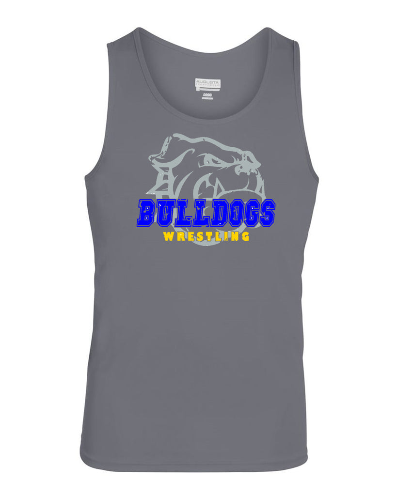 Butler Wrestling Graphite Training Tank  w/ Large Front 3 Color Design