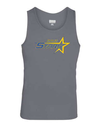 Butler Stars Gray Attain Wicking Set-In Sleeve Tee w/ Large Front 2 Color Design