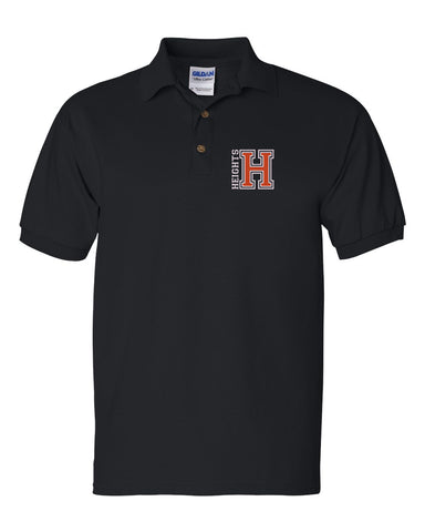 Heights Sport Gray Short Sleeve Tee w/ Heights Pride Design in Red on Front.