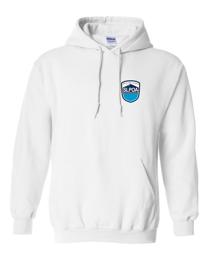 Skyline Lakes Heavy Blend Hoodie w/ Shield Logo Front & SLPOA Logo on Back