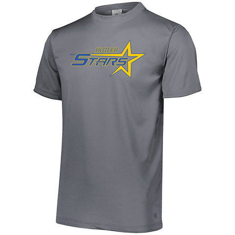 Butler Stars Dark Gray Next Level - Women's Ideal Racerback Tank - 1533  w/ Large Front 2 Color Design