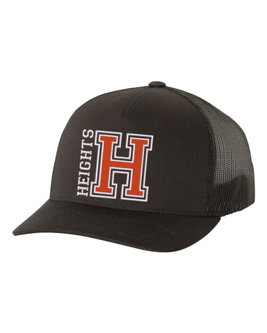 Heights Sport Gray Short Sleeve Tee w/ Heights Pride Design in Red on Front.
