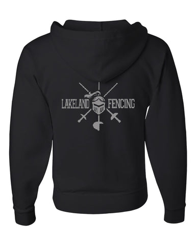 Lakeland Robotics Black Polar Fleece Vest - 3012 w/ Embroidered Design on Front Left Chest