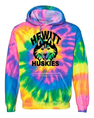 Hewitt Huskies Red JA Cosmic Fleece Hooded Sweatshirt - 8613 w/ Logo Design 1 on Front
