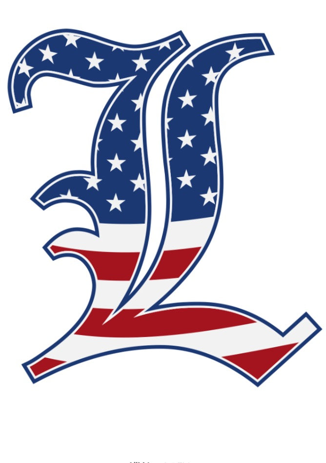 American Flag Print Old English Style Lancer