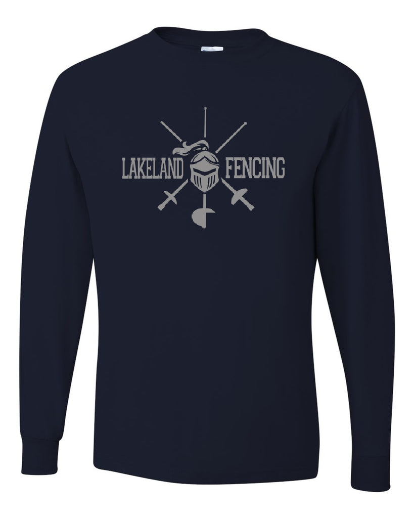 Lakeland Fencing Black Long Sleeve Tee w/ Gray Design