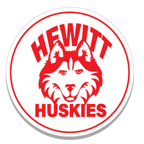 Hewitt Huskies Red JA Cosmic Fleece Hooded Sweatshirt - 8613 w/ Logo Design 1 on Front