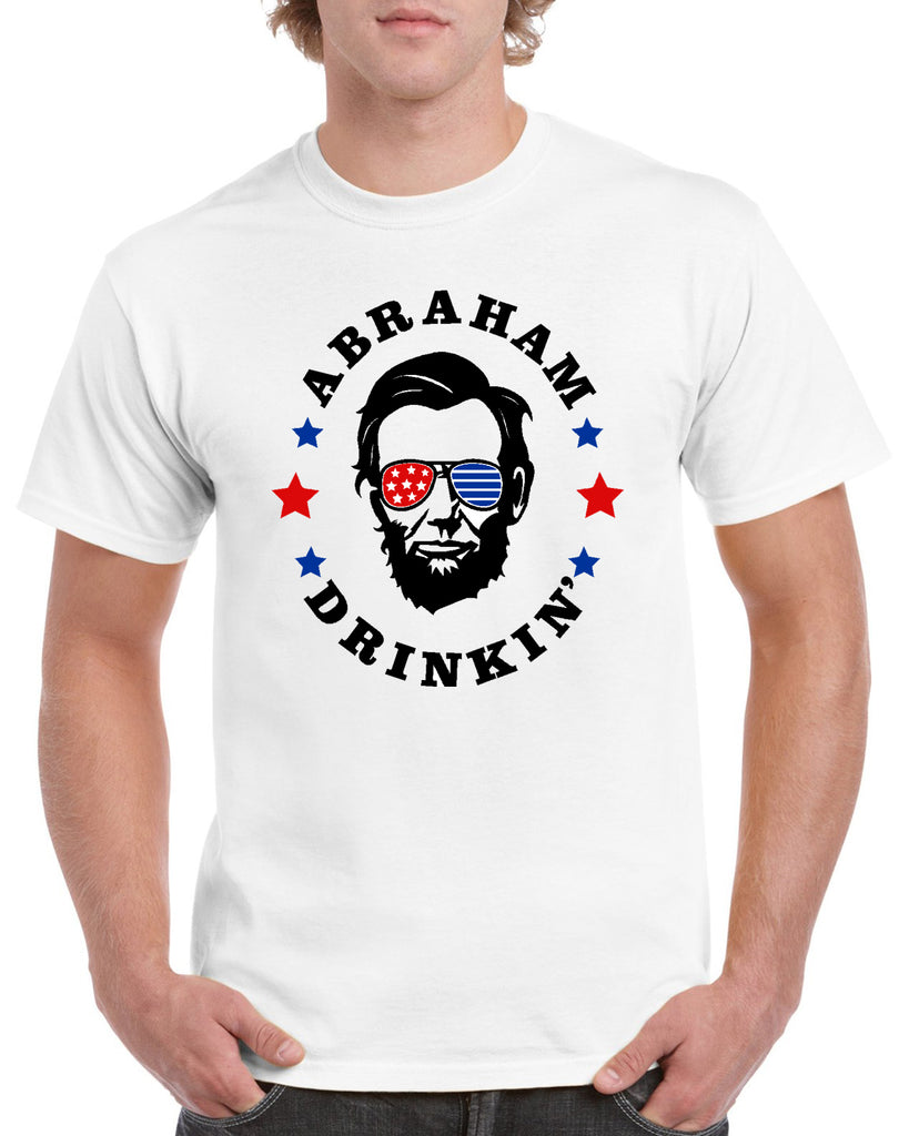 Abraham Drinkin 4th of July Funny Graphic Design Shirt