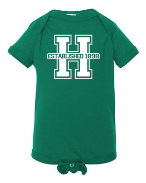 HOPATCONG White Zippered Drawstring Backpack w/ HOPATCONG "H" Logo on Front.