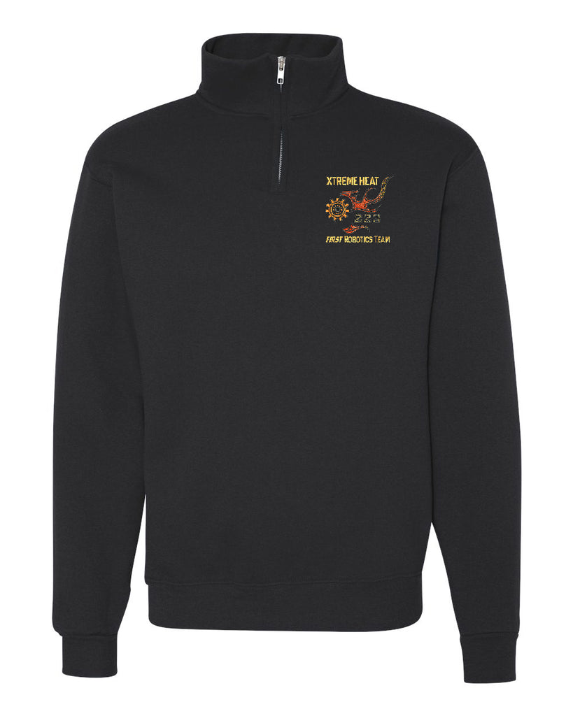 Lakeland Robotics Black JERZEES - Nublend® Cadet Collar Quarter-Zip Sweatshirt - 995MR w/ Embroidered Design on Front Left Chest