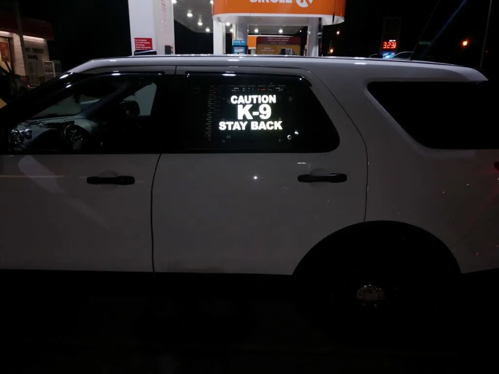 caution k-9 stay back v1 single color transfer type decal