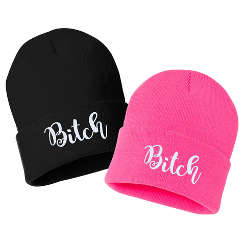 FCK IT Embroidered Cuffed Beanie Hat