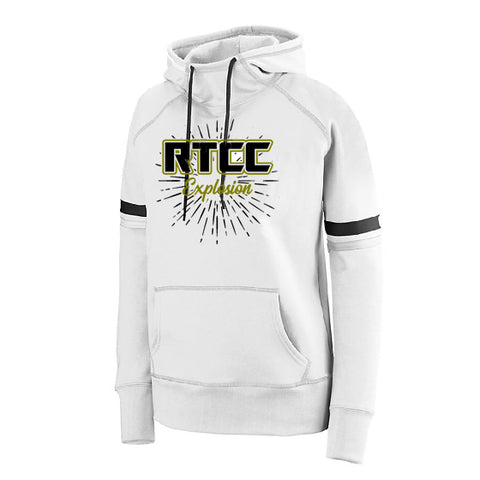 RTCC -  ITC Women’s Lightweight Black Camo California Wave Wash Hooded Sweatshirt - PRM2500 w/ 2 Color SPANGLE Design on Front