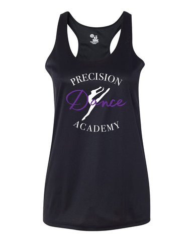 Precision Dance PS - Flannel Pants w/ White, Purple & Black PDA Dancer Design Down Leg
