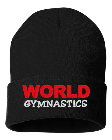 World Gymnastics Black Camo Women’s Lightweight Cropped Hooded Sweatshirt  w/ 2 Color Design on Front