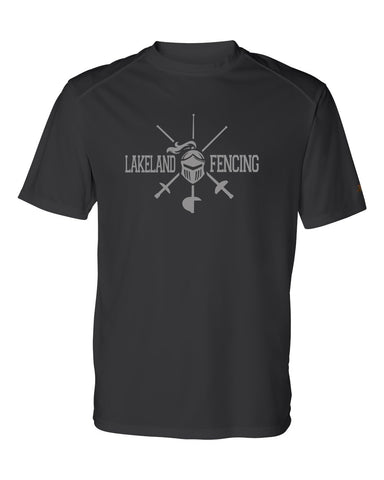 Lakeland Fencing Black 50/50 Blend Hoodie w/ Gray Design