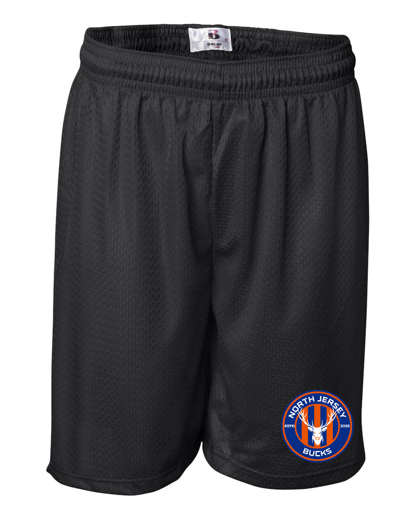 NJ Bucks Badger - Pro Mesh 7" Shorts - 7207 w/ NJB Circle Logo on Front