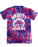 Hewitt Huskies Red White & Blue Union Jack CD-100 Tie-Dyed T-Shirt - LOGO 1