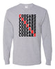 Hazleton Area Cougars - Sport Gray JERZEES - Dri-Power® Long Sleeve 50/50 T-Shirt - 29LSR w/ Cougars Crossword Design on Front.