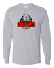 Hazleton Area Cougars - Sport Gray JERZEES - Dri-Power® Long Sleeve 50/50 T-Shirt - 29LSR w/ Cougars Football 310 Design on Front.