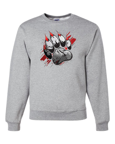 Hazleton Area Cougars - Black JERZEES - NuBlend® Crewneck Sweatshirt - 562MR w/ Cougar Pride Design on Front.