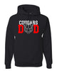 Hazleton Area Cougars - Black JERZEES - NuBlend® Hooded Sweatshirt - 996MR w/ Cougars DAD Design on Front.