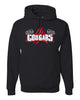 Hazleton Area Cougars - Black JERZEES - NuBlend® Hooded Sweatshirt - 996MR w/ Cougars Slash V2 Design on Front.