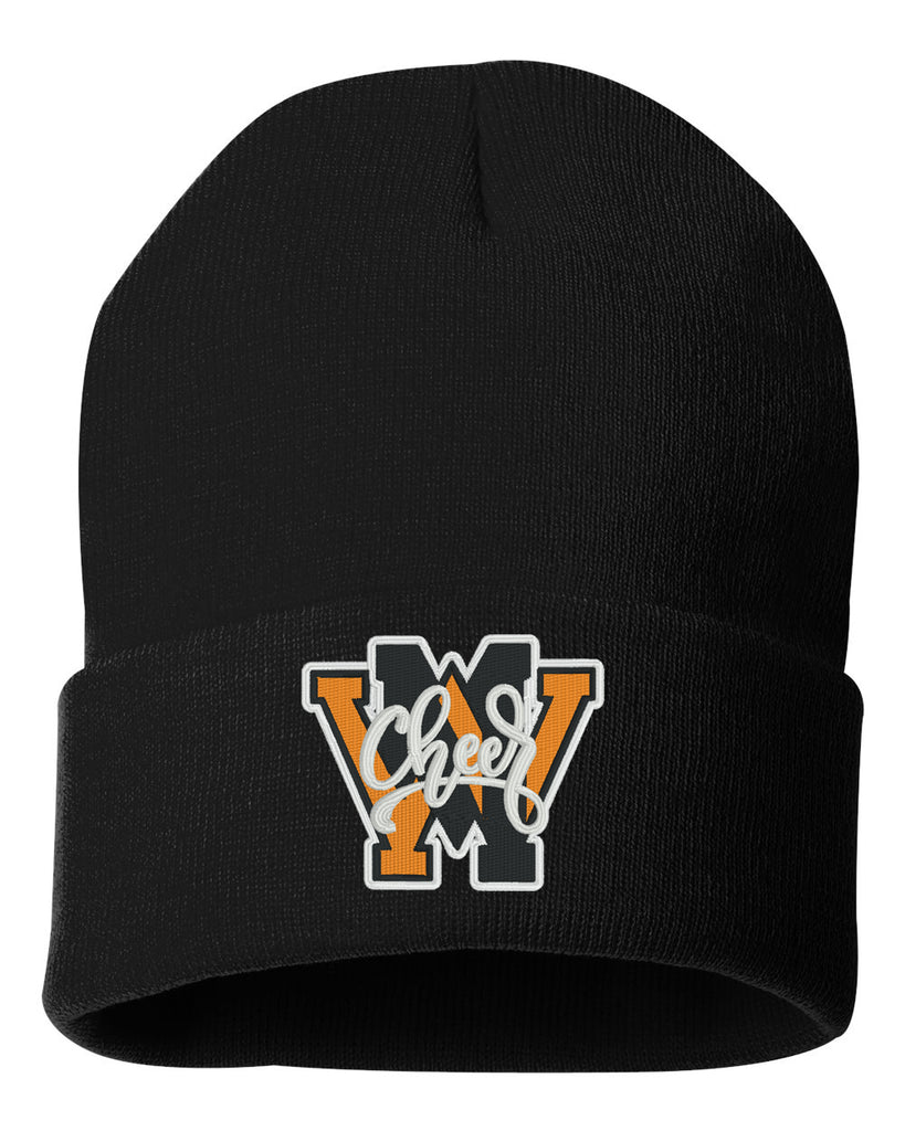 West Milford Cheerleading - Sportsman - 12" Cuffed Beanie - SP12 w/ WM Cheer Design Embroidered on Front.