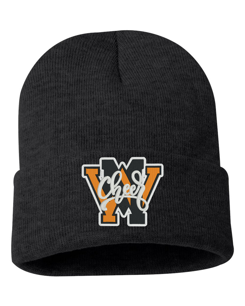 West Milford Cheerleading - Sportsman - 12" Cuffed Beanie - SP12 w/ WM Cheer Design Embroidered on Front.