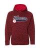 Jr. Lancers Baseball Red Cosmic Fleece Hooded Sweatshirt - 8610 w/ JRL Logo on Front.