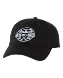 Skyline Lakes Brushed Twill Unstructured Cap - VC200 w/ Embroidered Canoe Design on Front.
