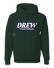 Drew Volleyball JERZEES - NuBlend® Hooded Sweatshirt - 996MR w/ White & Navy V1 Design on Front.