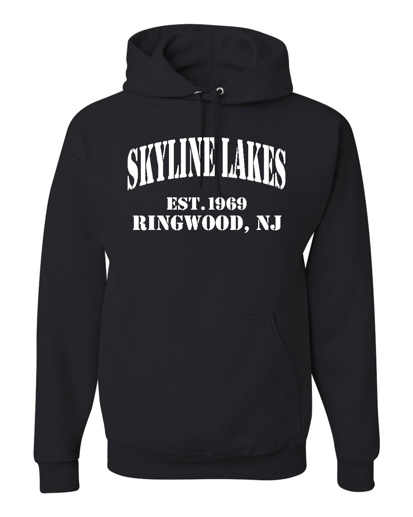 Skyline Lakes JERZEES - NuBlend® Hooded Sweatshirt - 996MR w/ Established Design on Front.