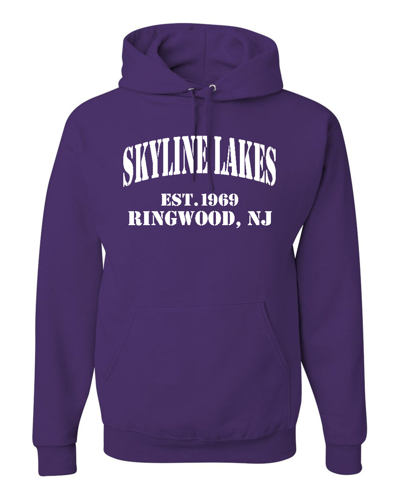 Skyline Lakes JERZEES - NuBlend® Hooded Sweatshirt - 996MR w/ Established Design on Front.
